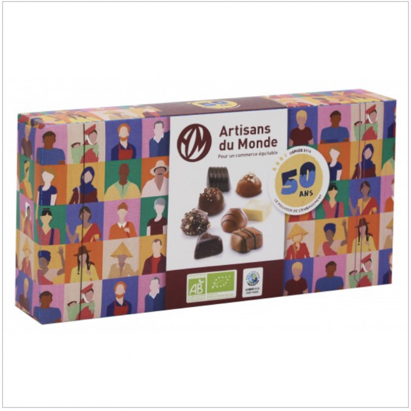 Assortiment de chocolats pralinés - bio