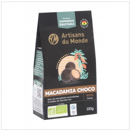 Macadamia enrobées de chocolat noir